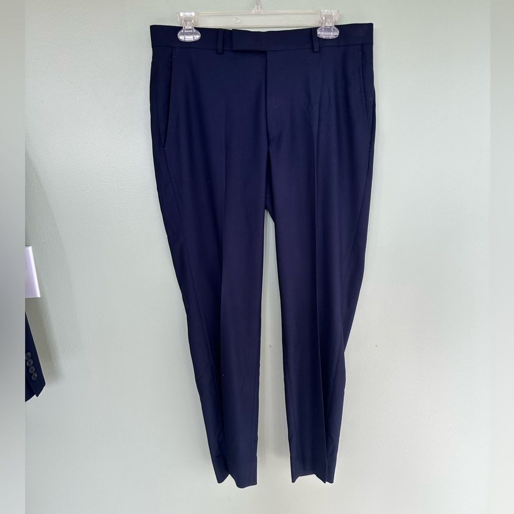Kenneth Cole Techni-Cole Suit 2 Piece Jacket Pants Set Blue Men Sz 38R 31W Blue  - Picture 8 of 16